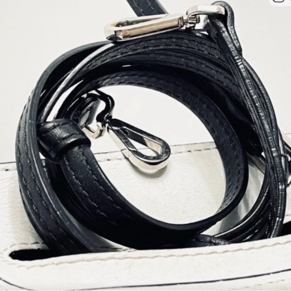 Alexander McQueen Black and White Lattice Satchel - Picture 11 of 16